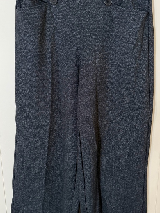 Max Studio Pants - Dark Gray Dress Pants - knit wide leg